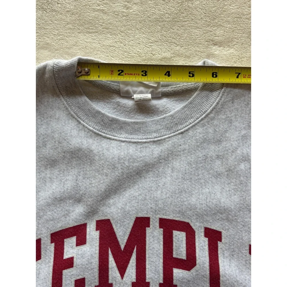 90s Vintage Champion Grey Temple Reverse Weave Sweatshirt Mens Small Excellent